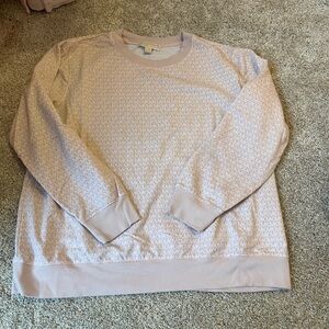Michael Kors light pink logo crew neck sweatshirt